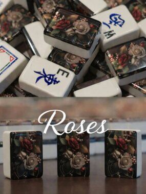 Automatic Mah Jongg Tiles Designer Series - Rose (36MM)
